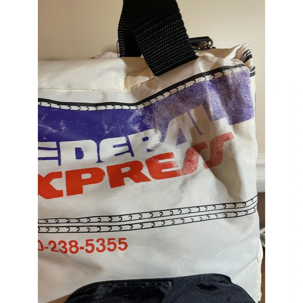 Vintage Federal Express FedEx Delivery Truck Duffle Bag Novelty Travel Van White